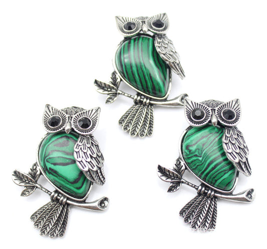 Buy DIY Alloy Owl Brooch with Crystals Stylish Pin Online