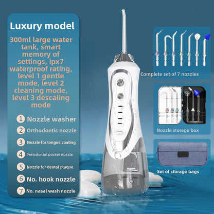 Electric Water Flosser with Portable Oral Cleaning Modes