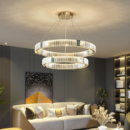 Light Luxury Crystal Living Room Chandelier Stainless Steel