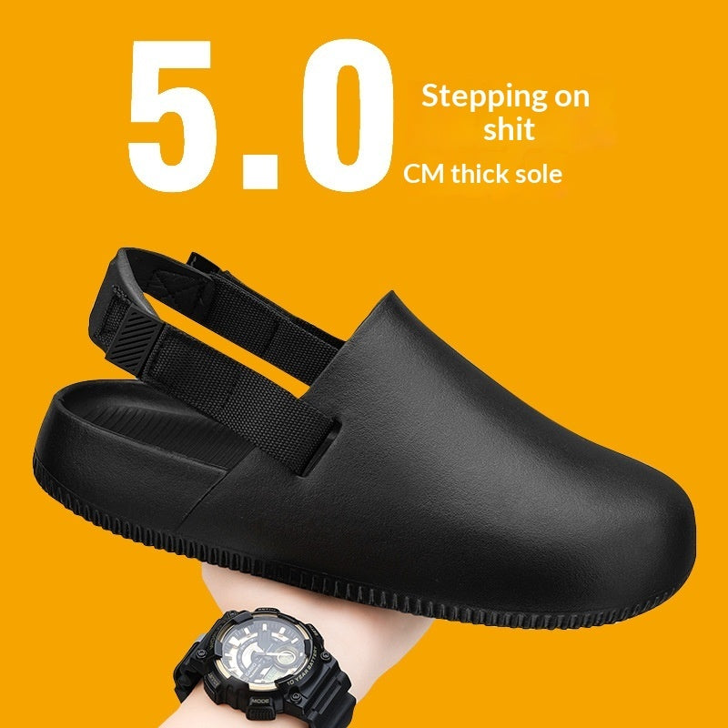 Baotou Mules Men’s Summer Fashion Slippers Casual Slip-On
