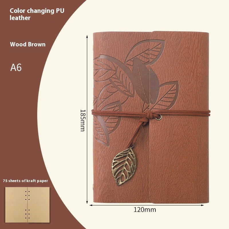 Creative Vintage Leaves Travel Diary Notebook Stationery