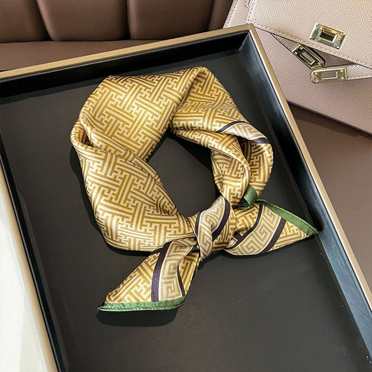 Buy Beige Silk Square Scarf for Women Versatile & Easy to Style