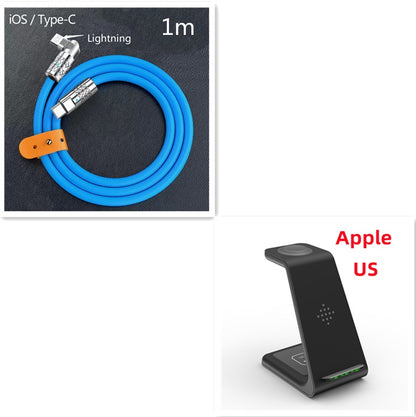 3 in 1 Fast Charging Station Wireless Charger Phone Stand