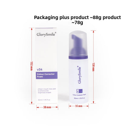 Purple Mousse Teeth Whitening Toothpaste for Bright Smile