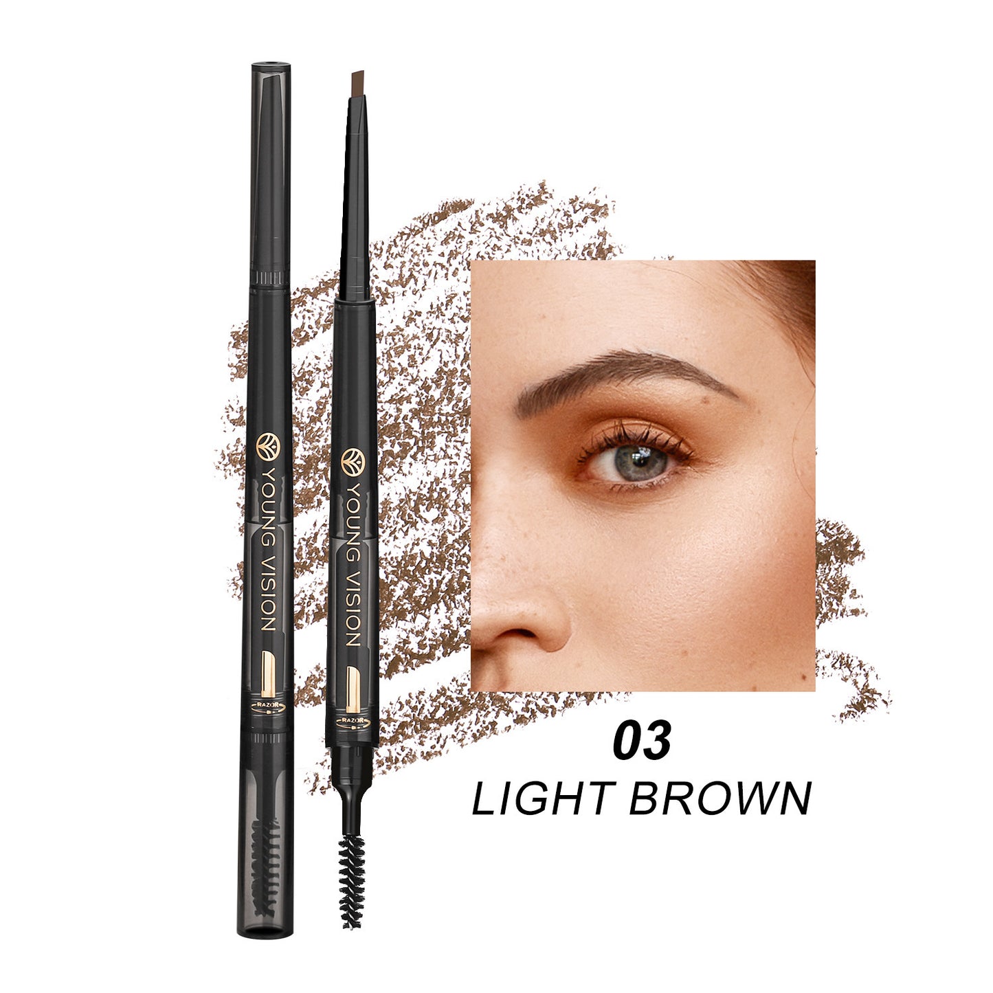Fog Sense 3-in-1 Eyebrow Pencil - Waterproof & Smear-Proof