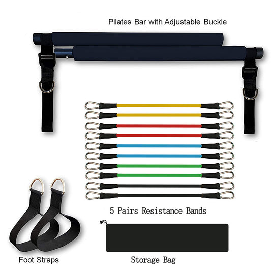 Yoga Pilates Bar Portable Gym Accessories Resistance Bands