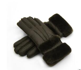 Buy Warm Wool Leather Mittens For Cold Winter Protection Gloves