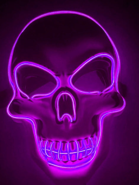 Buy Halloween Skeleton Mask LED Glow Scary Costume Party Wear