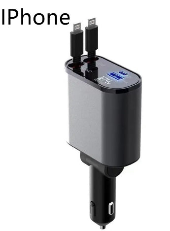 Metal Car Charger 100W Fast USB & TYPE-C Adapter for Your Car