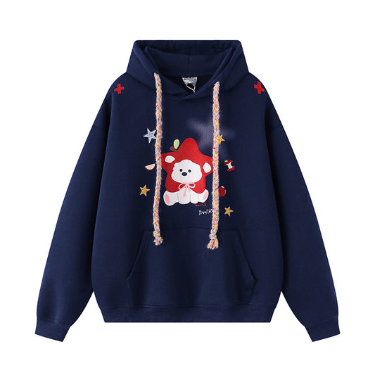 Buy Women’s Starry Puppy Print Hoodie Cozy Hooded Sweatshirt
