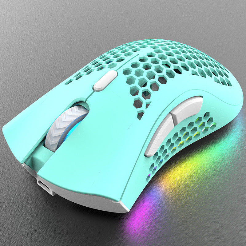 Rechargeable Wireless Gaming Mouse with LED Light Effects