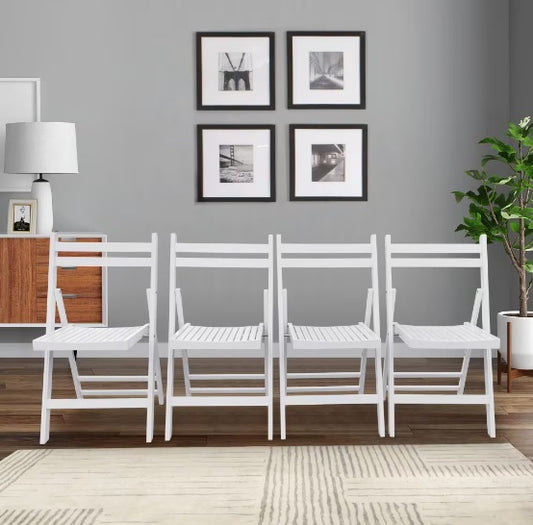 Slatted Wood Folding Chairs – Durable Furniture for Events