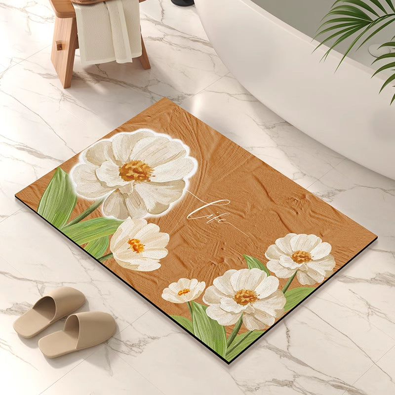 Diatomaceous Earth Bath Mat for Quick-Dry Bathroom Comfort