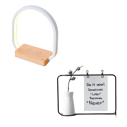 Wireless Charging Desk Lamp with Eye Protection & USB Power