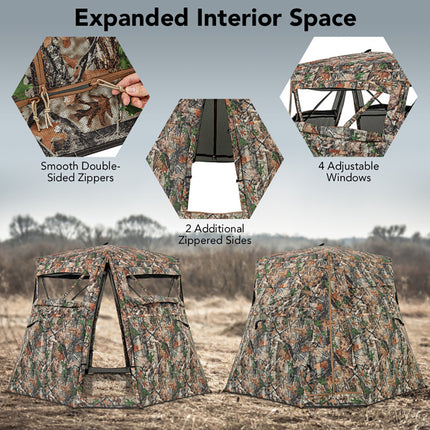 360° See-Through Ground Hunting Blind Full Coverage & Stealth