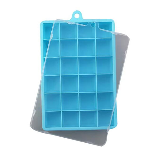 Silicone Ice Cube Tray with Cover for Freezer Ice Storage
