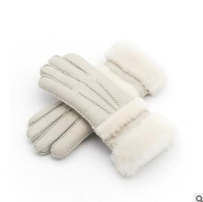 Buy Warm Wool Leather Mittens For Cold Winter Protection Gloves