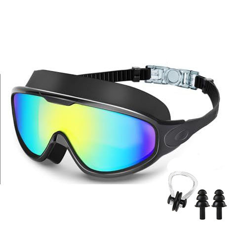 Large Frame Anti Fog Swimming Goggles With Earplugs Uses Now