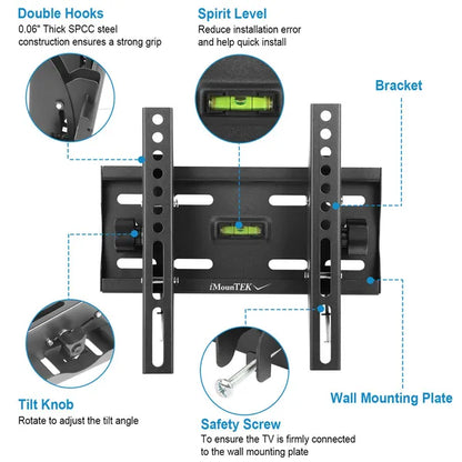 TV Wall Mount Bracket Tilt For 23"-42" LED/LCD/PLASMA Flat TV VESA 200x200mm