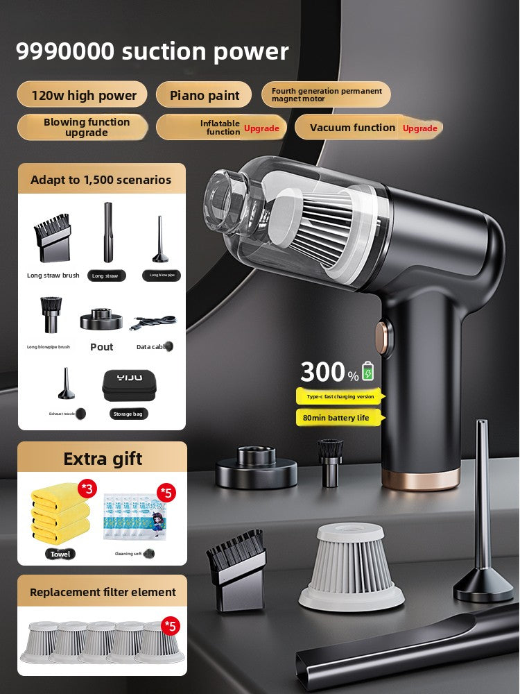 Handheld Cordless Window Vacuum Cleaner with Blowing Power