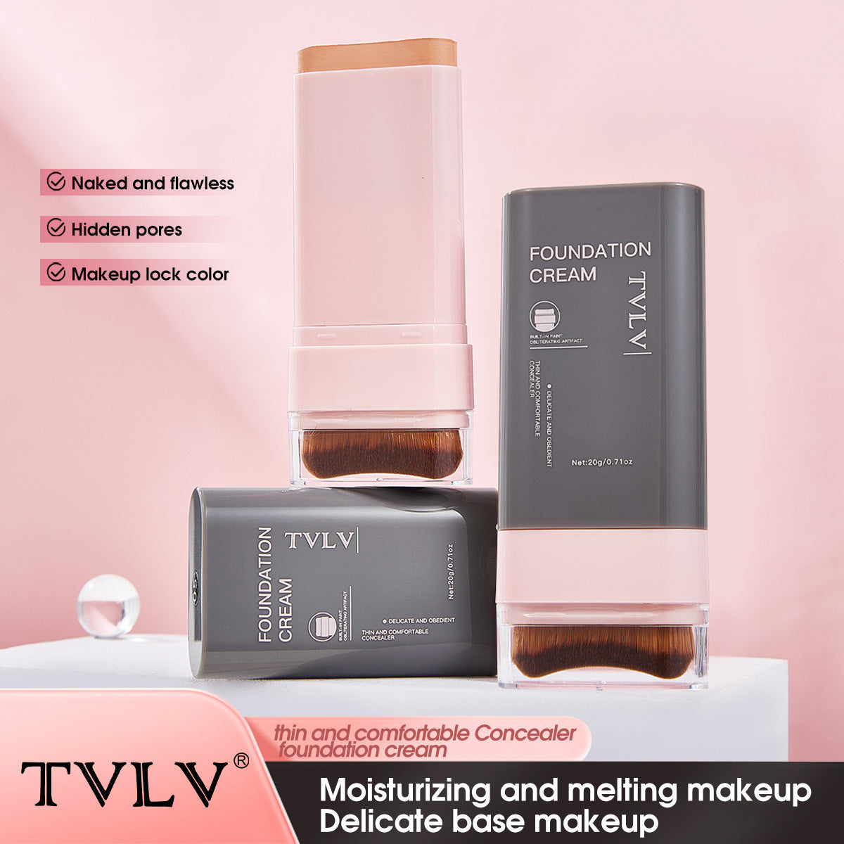 Concealer Foundation Stick Brush Head Waterproof Makeup Use