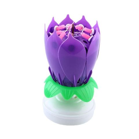 Buy First Musical Lotus Candle Colorful Birthday Cake Decor