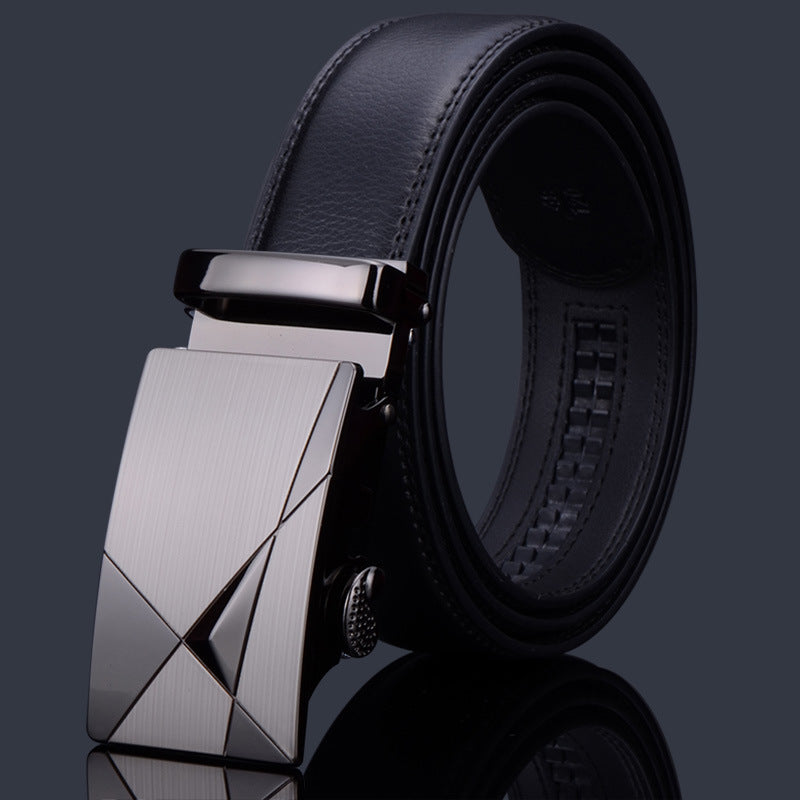 Men’s Genuine Leather Belt Automatic Buckle Stylish & Durable