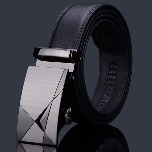 Men’s Genuine Leather Belt Automatic Buckle Stylish & Durable