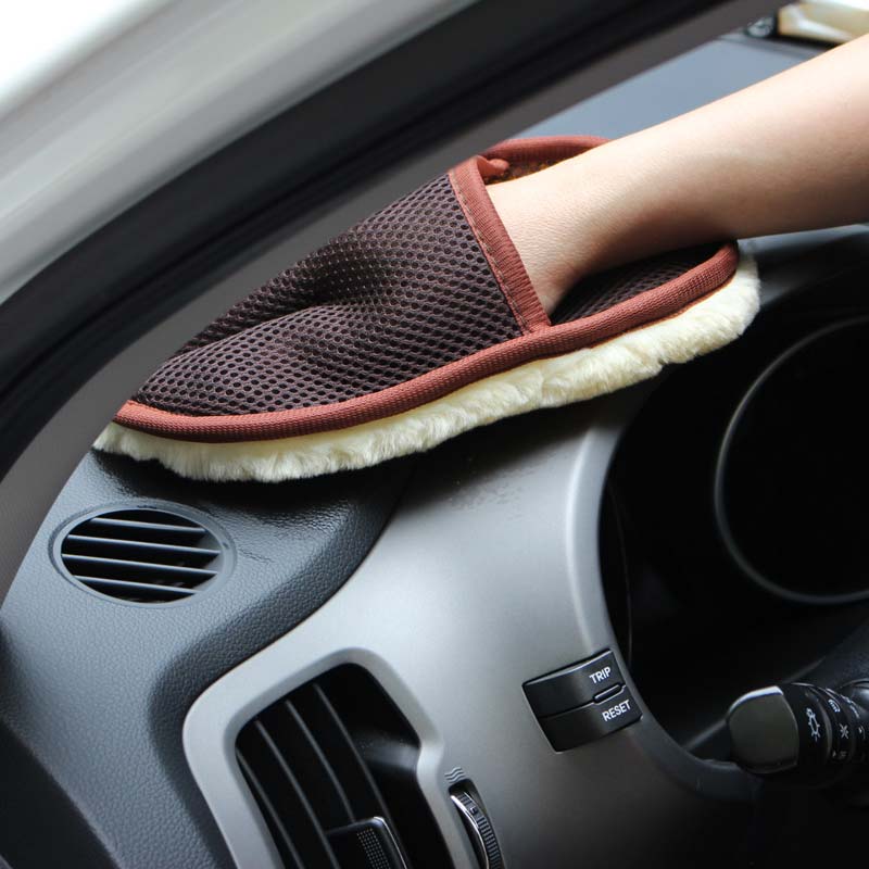 Buy Car Wash Glove with Microfiber & Sponge for Gentle Cleaning