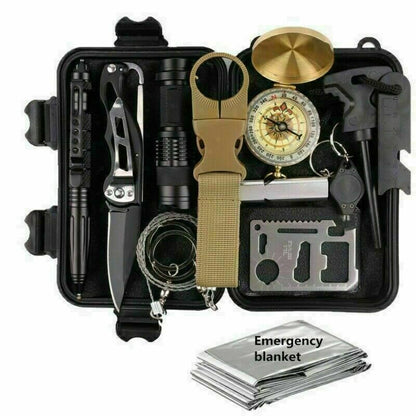 14-in-1 Outdoor Emergency Survival Kit Camping & Hiking Gear