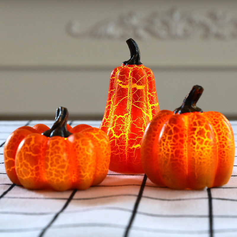 Buy Halloween LED Pumpkin Lantern Resin Candle Light Decor