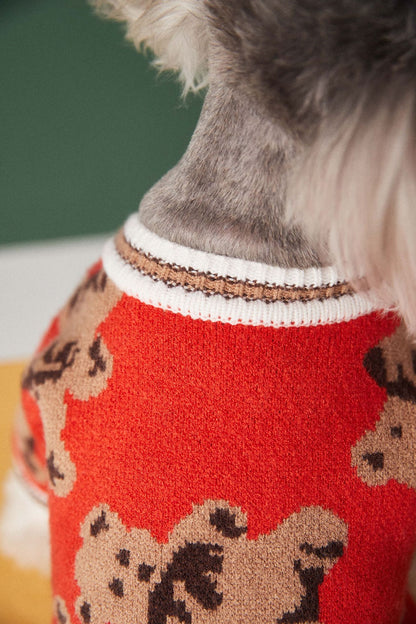 Dog & Cat Sweater – Preppy Style V-Neck Striped Vest for Pets