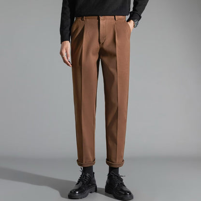 Buy Men’s Stylish Slim-Fit Wool Casual Pants Online