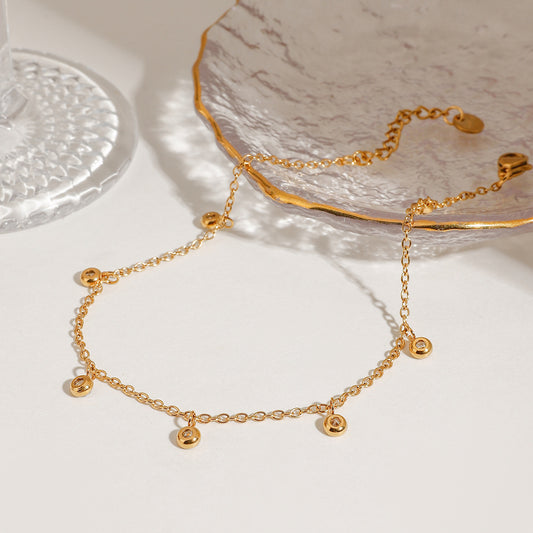 Stainless Steel All-match Zircon Anklet – Elegant Jewelry