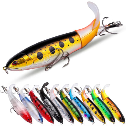20pcs Topwater Popper Lures Set – 3D Eyes ABS Baits for Bass & Pike