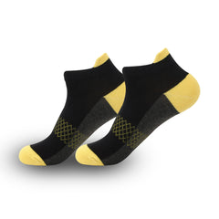 Black and yellow on gray background