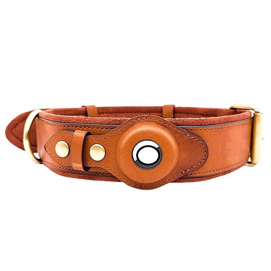 Location Tracker Leather Dog Collar – First Layer Pet Collar