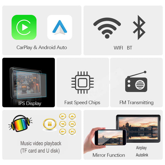 7" IPS Car Smart Screen with Wireless CarPlay Navigation Global swanky 3