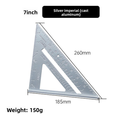7-Inch Imperial Aluminum Alloy Right Angle Ruler