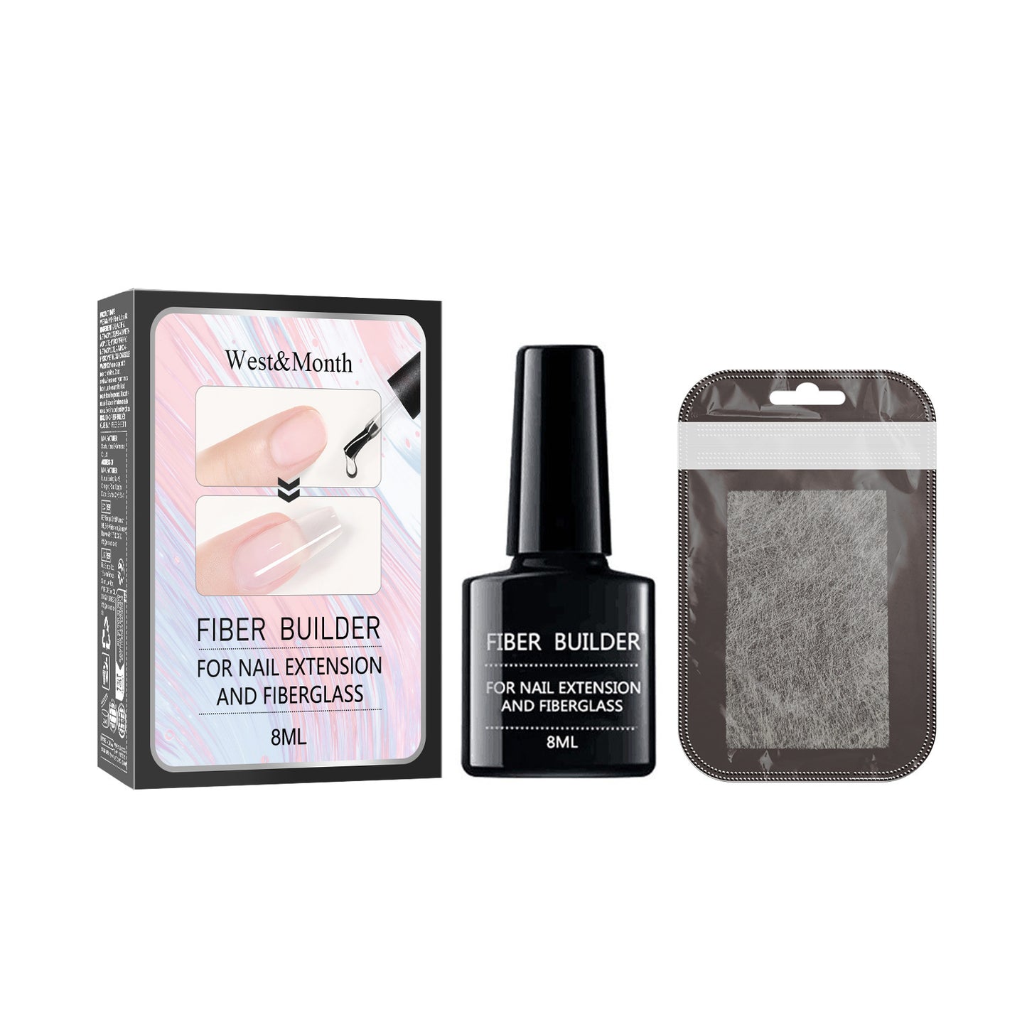UV Gel Fiber Builder Nail Quick Repair Soak Off Broken Nails