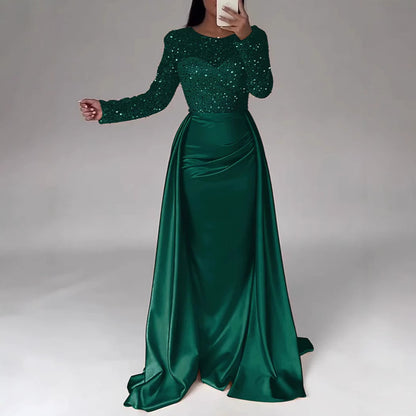 The Dazzling Sequin Queen Sequin Evening Gown Party Wear