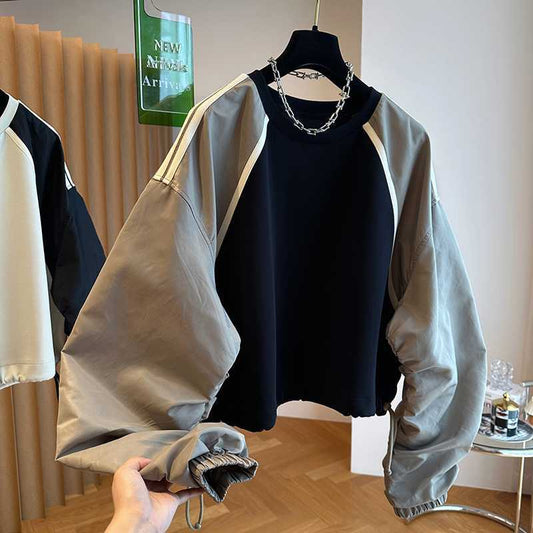 Women’s Color-Block Raglan-Sleeve Sweatshirt Relaxed Fit Design