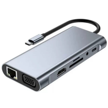 8-in-1 Type-C Docking Station with HDMI Ethernet and PD
