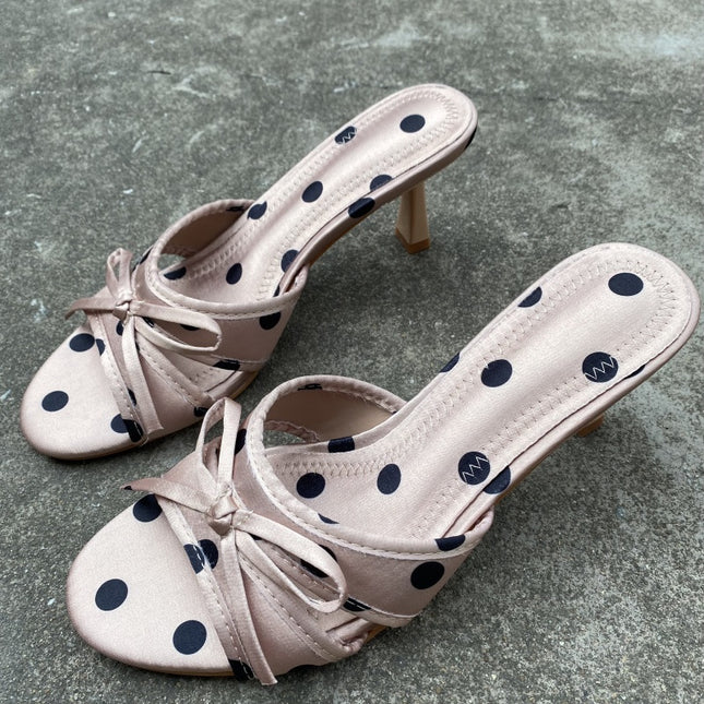 Women’s Polka-Dot Bow Slippers Cute Upgrade Home Footwear