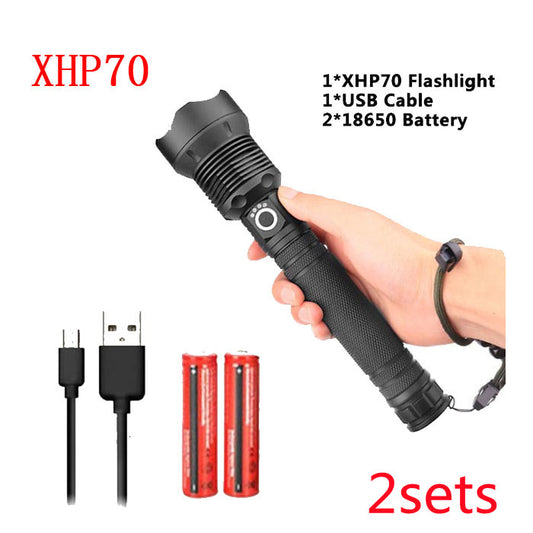 USB Charging Zoom P50 Flashlight – High Power LED Torch