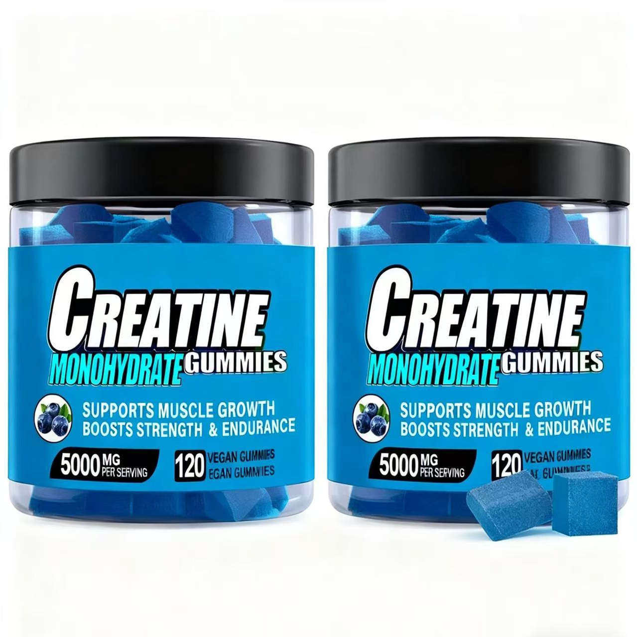Blueberry Flavored Creatine Gummy for Muscle Growth Support