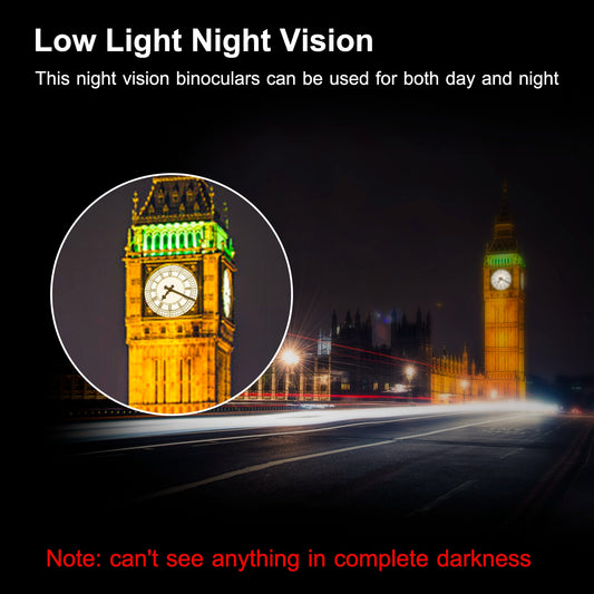 Portable Zoom Binoculars with FMC Lens – Low Light Night Vision for Bird Watching, Hunting, Sports Events