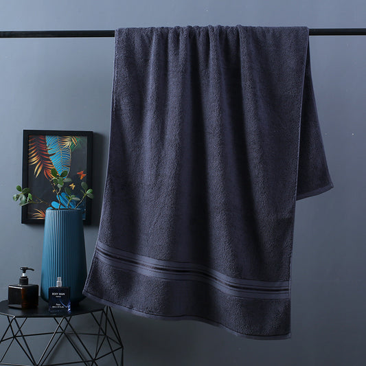 Pure Color Cotton Bath Towel Set Perfect for Beach and Home