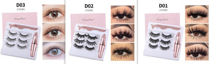 Magnetic Liquid Eyeliner with False Eyelashes and Tweezer