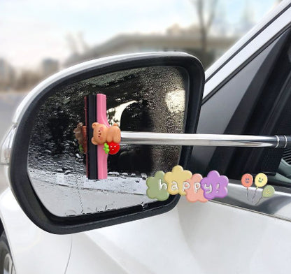 Car Rearview Mirror Wiper Rain Cleaning Tool Portable.